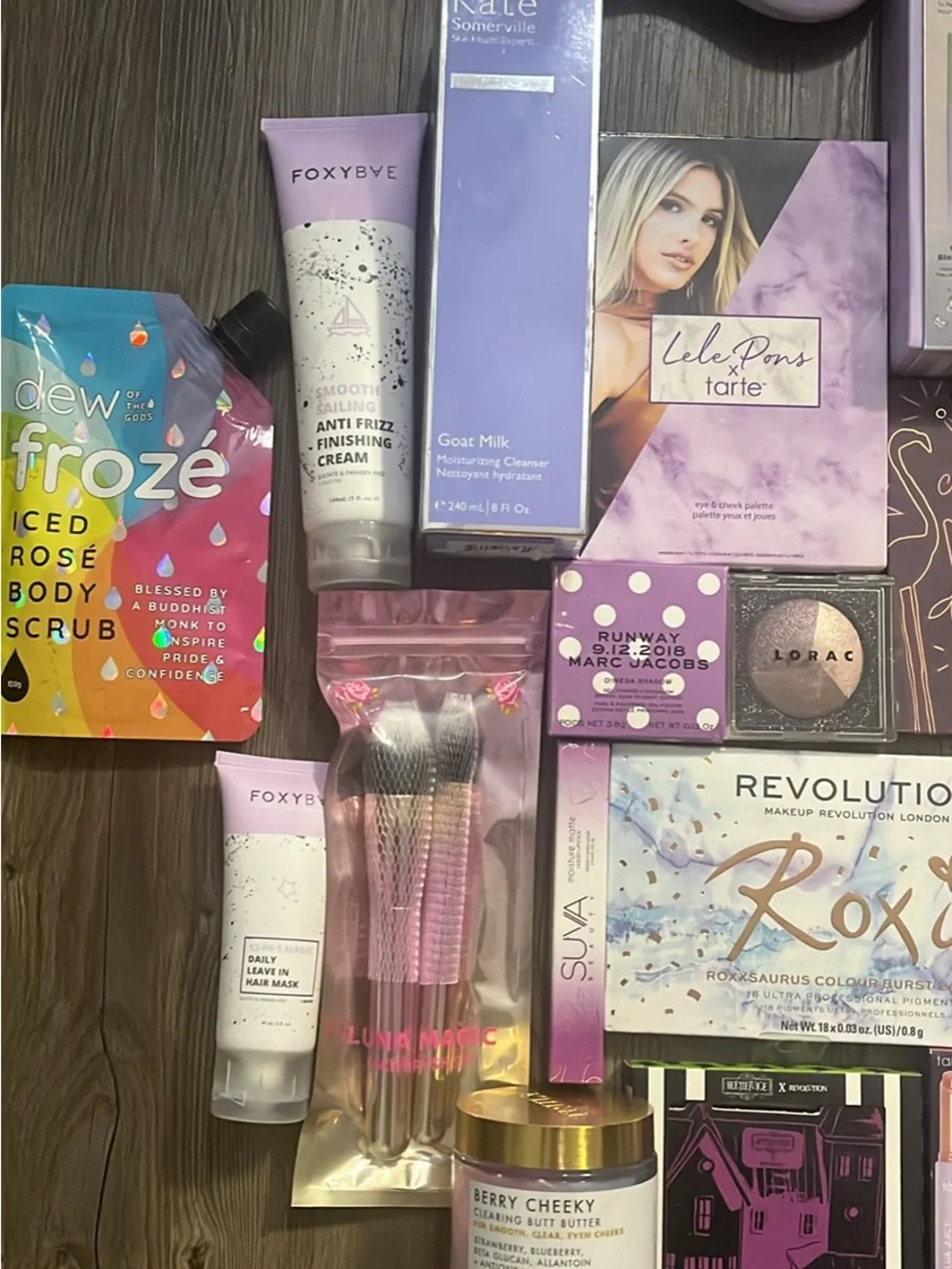 Kate Somerville Purple Eye Mask & Mixed Pink-Purple Makeup Lot